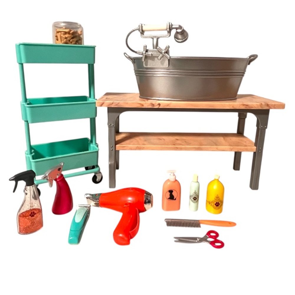 Our Generation Retired Pet Grooming Station with Accessories